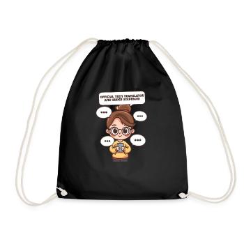 Fête des Mères Belle-mère Traductrice officielle pour adolescents - Sac de sport léger - noir - Devant
