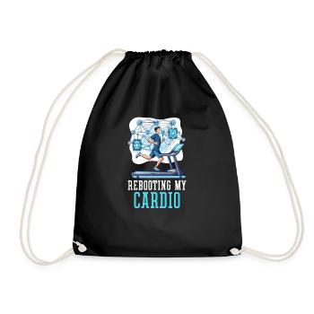 Network Engineering Rebooting Is My Cardio - Drawstring Bag - black - Front