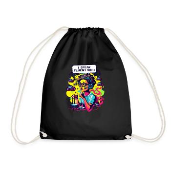 Network Engineering I Speak Fluent Wi-Fi - Drawstring Bag - black - Front