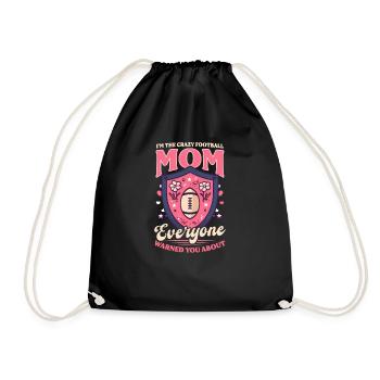 Maman de football Maman folle prévenue - Sac de sport léger - noir - Devant