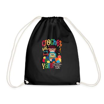 Journée des remplissages au crochet - Sac de sport léger - noir - Devant