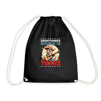 Texas Lover Alles größer in Texas - Turnbeutel - Schwarz - Vorne