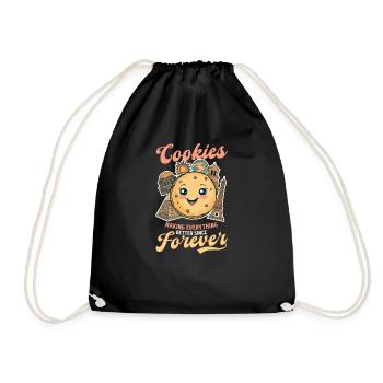 Cookie Lover Making Everything Better Since Foreve - Drawstring Bag - black - Front