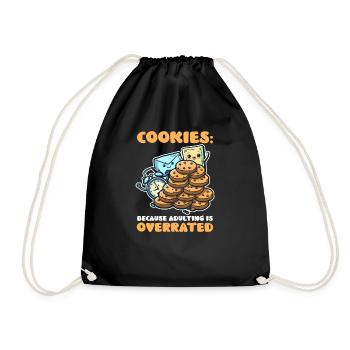 Cookies pour les amateurs de cookies : parce que devenir adulte est surestimé - Sac de sport léger - noir - Devant