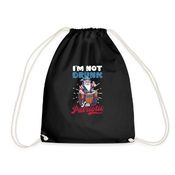4 juillet American Gnome Not Drunk I’m Patriotic (en anglais seulement) - Sac de sport léger - noir - Devant