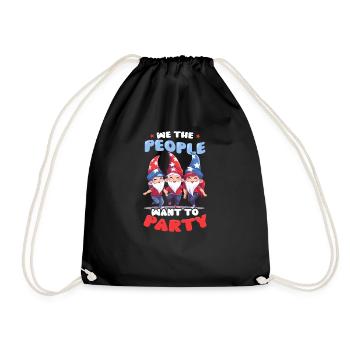 4 juillet American Gnome We People Want To Party - Sac de sport léger - noir - Devant