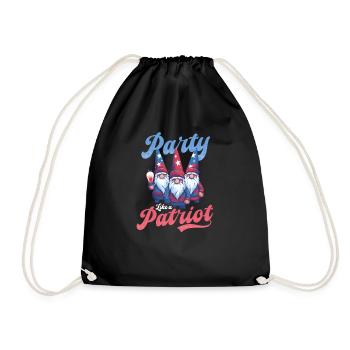4 juillet : Fête des gnomes américains comme un patriote - Sac de sport léger - noir - Devant