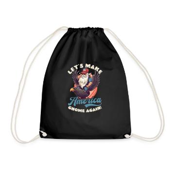 4 juillet American Gnome Make America Gnome - Sac de sport léger - noir - Devant