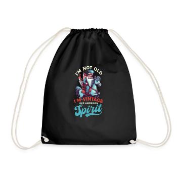 4 juillet American Gnome pas Old American Vintage - Sac de sport léger - noir - Devant