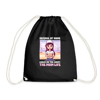 Maman volley-ball arbitre à la maison, entraîneur sur le terrain - Sac de sport léger - noir - Devant