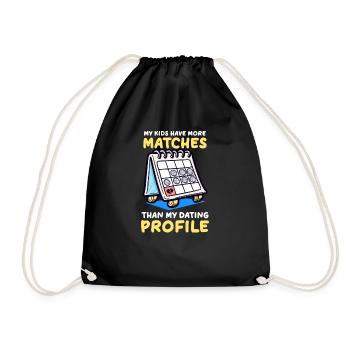 Volleyball Mom Kids More Matches Than Dating Profi - Drawstring Bag - black - Front