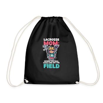 Lacrosse Mom : Les vrais objectifs sont à l’extérieur du terrain - Sac de sport léger - noir - Devant