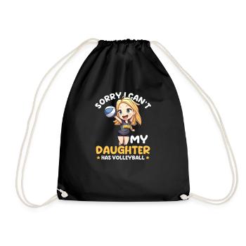 Papa De Volley-ball Désolé Ne Peut Pas Fille De Volley-Ball - Sac de sport léger - noir - Devant