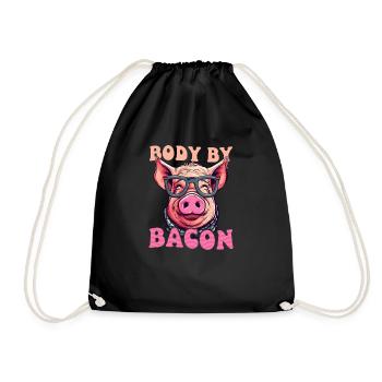 Corps de bacon par bacon - Sac de sport léger - noir - Devant