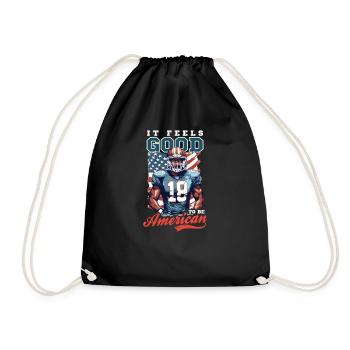 4 juillet Football Feels Good Be American - Sac de sport léger - noir - Devant