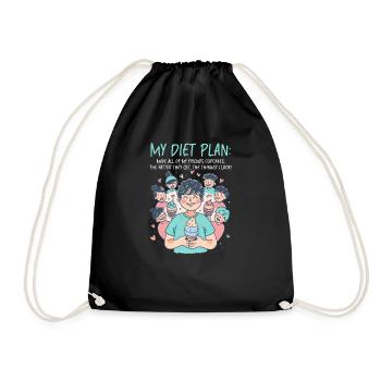 Amateur de crème glacée Amis plus gros minceur moi - Sac de sport léger - noir - Devant
