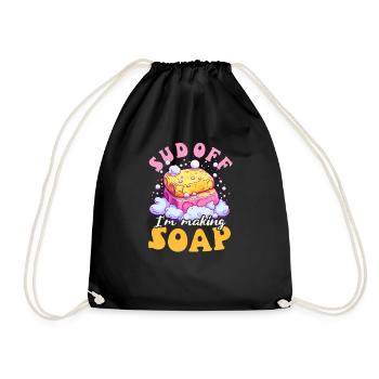 Soap Making Sud Off I'm Making Soap - Drawstring Bag - black - Front