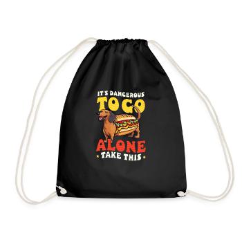 Hot Dog Dagerous Aller seul Prendre ça - Sac de sport léger - noir - Devant