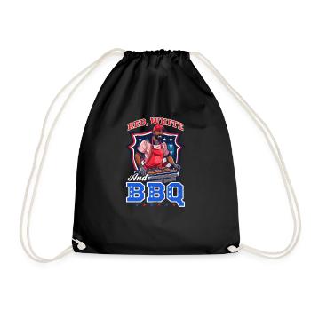 4 juillet BBQ rouge blanc BBQ - Sac de sport léger - noir - Devant