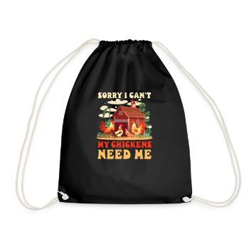 Éleveur de poulets Je ne peux pas Les poulets ont besoin de moi - Sac de sport léger - noir - Devant