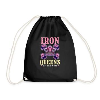Bodybuilderin Iron Queen des Fitnessstudios - Turnbeutel - Schwarz - Vorne