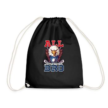 4. Juli Golf All American Bro Eagle - Turnbeutel - Schwarz - Vorne