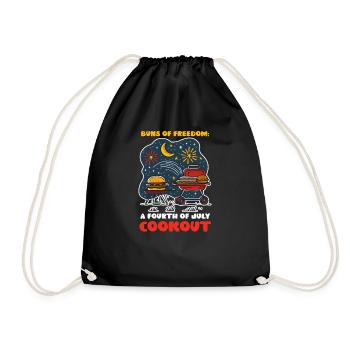 Patriotic Chef Buns of Freedom - Drawstring Bag - black - Front