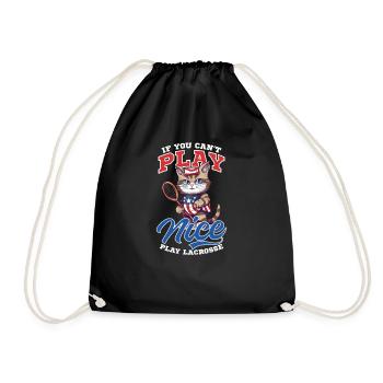 4 juillet Lacrosse Cat Play Lacrosse - Sac de sport léger - noir - Devant