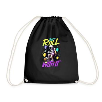 Roller Derby roule avec ça Astronaute - Sac de sport léger - noir - Devant