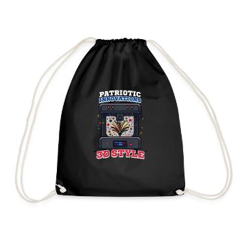 Patriotischer 3D-Druck Patriotische Innovationen - Turnbeutel - Schwarz - Vorne