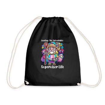 Supervisor Leading the Unleadable: Supervisor Life - Drawstring Bag - black - Front