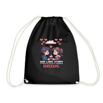 Geek Love Notre histoire d’amour a commencé avec un Dri partagé - Sac de sport léger - noir - Devant