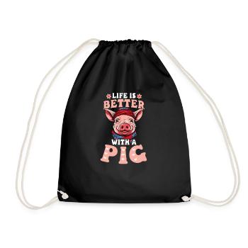 Un éleveur de porcs fait mieux avec le cochon - Sac de sport léger - noir - Devant