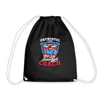 4. Juli Baseballtrainer Patriotischer Trainer - Turnbeutel - Schwarz - Vorne