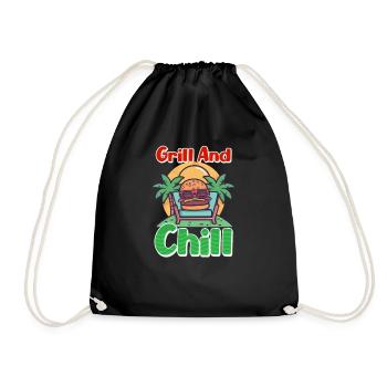 Hamburger Grillé et Chill - Sac de sport léger - noir - Devant