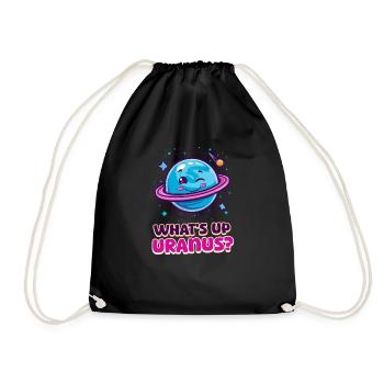 Uranus What’s Up, Uranus? - Drawstring Bag - black - Front