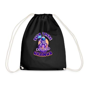 Uranus Been There, Explored Uranus - Drawstring Bag - black - Front