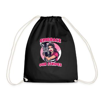 Ehlers Danlos Embrace Our Stripes - Drawstring Bag - black - Front