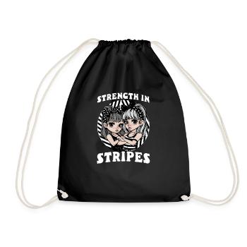 Ehlers Danlos Strength in Stripes - Drawstring Bag - black - Front