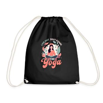 Drôle d’amateur de yoga Se déconnecter Arrêter le yoga - Sac de sport léger - noir - Devant