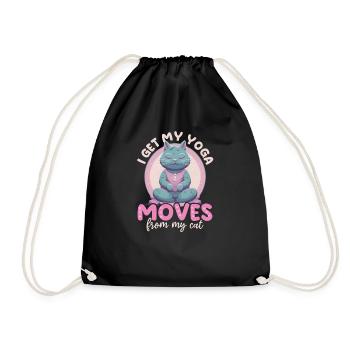 Drôle d’amateur de yoga obtient mes mouvements de yoga du chat - Sac de sport léger - noir - Devant