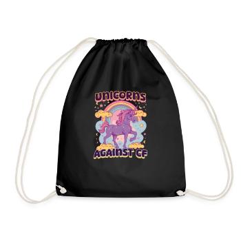 Licornes de la mucoviscidose contre la mucoviscidose - Sac de sport léger - noir - Devant