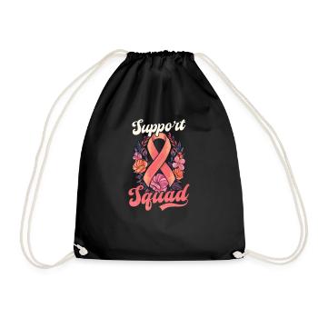 Uterine Cancer Support Squad - Drawstring Bag - black - Front