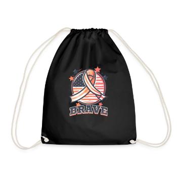 Cancer de l’utérus courageux - Sac de sport léger - noir - Devant