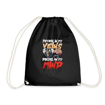 Diesel Car Lover Petrol in My Veins - Drawstring Bag - black - Front