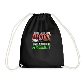Diesel Car Lover I Thought Going Electric - Drawstring Bag - black - Front