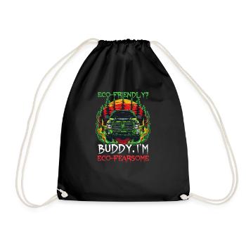Diesel Car Lover Eco-Friendly I'm Eco-Fearsome - Drawstring Bag - black - Front