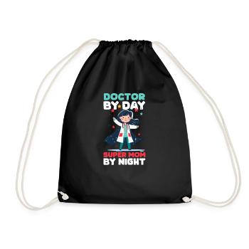 Maman vétérinaire médecin le jour, super maman la nuit - Sac de sport léger - noir - Devant