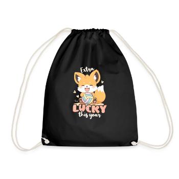 La grossesse de volleyball est très chanceuse cette année - Sac de sport léger - noir - Devant