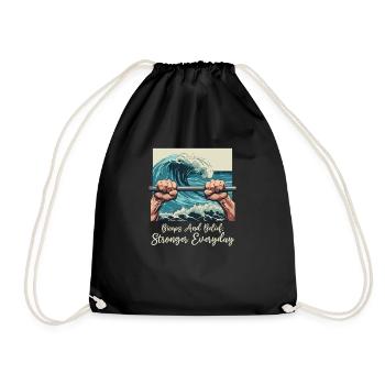 Biceps flexibles Biceps et croyance : plus forts chaque jour - Sac de sport léger - noir - Devant